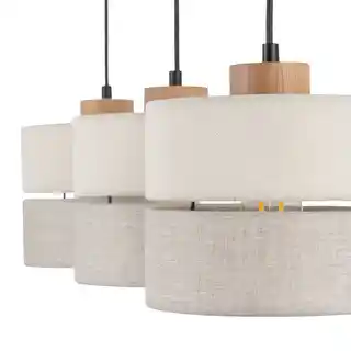 TK Lighting Eco lampa wisząca beżowa 5771