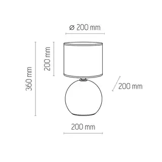 TK Lighting Lampa stołowa nocna PALLA 5068