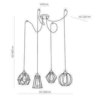 TK Lighting Lampa wisząca GALAXY 1646