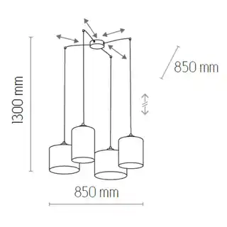 TK Lighting Lampa wisząca JUTA 6585