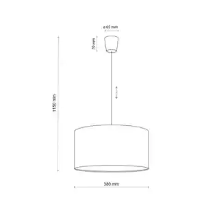 TK Lighting Rondo lampa wisząca 1 punktowa różowa 3231