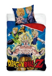 Carbotex Pościel bawełniana 160x200 Dragon ball niebieska kolorowa