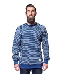 bluza męska HORSEFEATHERS SATIRE SWEATSHIRT (navy stripes)