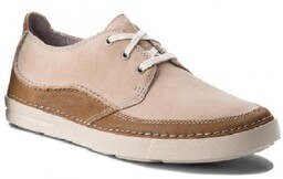 Clarks, Półbuty męskie, Clarks Gosler Edge, beżowy, rozmiar