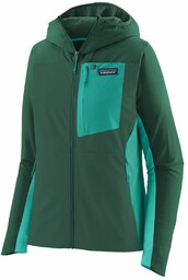 KURTKA R1 CROSSSTRATA HOODY WOMEN-CONIFER GREEN