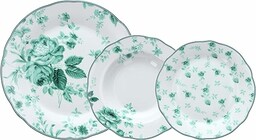 Tognana Botanika 18-częściowy serwis obiadowy, porcelana, zielony