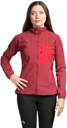 KURTKA ECHO HOODED WOMEN-TIBETAN RED-CAPSIUM