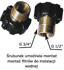Śrubunek redukujący filtra EKO-DAFI (redukcja z 1"