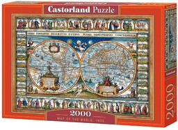 Castorland PUZZLE 2000 MAPA ŚWIATA CASTOR