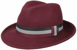 Kapelusz Fedora Tricolour Ribbon by Lipodo, bordowy