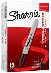 Sharpie MARKERY PERMANENTNE FINE CZARNE (12SZT)