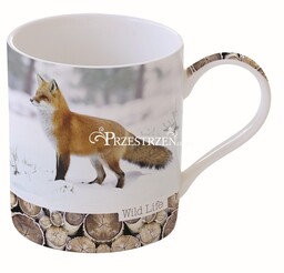 KUBEK PORCELANOWY Lis w zimie WILD LIFE -