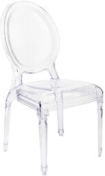 Krzesło przezroczyste PRINCE transparentne - poliwęglan