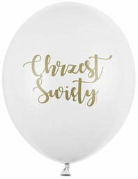 Partydeco BALONY CHRZEST ŚWIęTY PASTEL 30CM 6SZT -