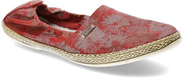 Lemar Czerwone Espadryle Damskie Wygodne Lekkie Buty