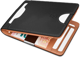 James Hawk Smart Wallet Black/Camel - Portfel