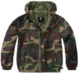 Kurtka dziecięca Brandit Summer Windbreaker Frontzip - Woodland