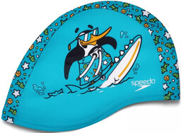 Speedo printed polyester cap turkusowy