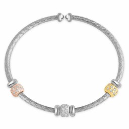 Srebrna Bransoletka 925 Modern Bangle Grawer