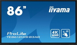 IIYAMA Monitor 85.6 cala ProLite TE8612MIS-B3AG,INFRARED,40pkt,VA,4K, 24/7, 7H,
