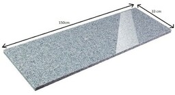 Parapet Stopnica granitowa szara polerowana G603 150x33x2 cm