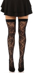 Leg Avenue Wild Rose Net Thigh Highs 6216