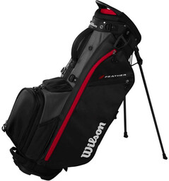 Torba golfowa Wilson Feather (z nóżkami, standbag) czarno-szaro-czerwona,