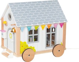Drewniany domek dla lalek przyczepa kempingowa Goki 51477