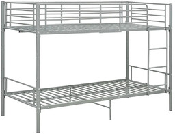 Elior Szare metalowe łóżko piętrowe 90x200 cm -
