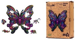 Puzzleok PUZZLE DREWNIANE EKO 50 KOLOROWY MOTYL A4