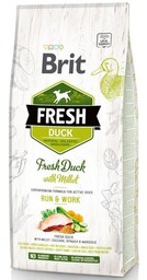 Brit Fresh Duck Millet Adult Run Work 12kg