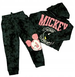 $64 Disney Myszka Mickey Bluza Spodnie Zestaw r.