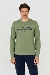 AERONAUTICA MILITARE Longsleeve zielony męski, Wybierz rozmiar S