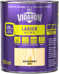 Lakier Nitro bezb matowy 0,75 l VIDARON