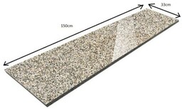 Parapet Stopnica granitowa beż polerowana G682 150x33x2 cm