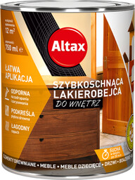 Lakierobejca szybkoschnąca do wnętrz 750 ml palisander Altax