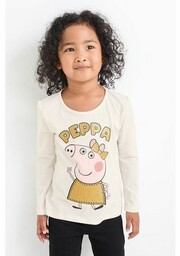 C&A Świnka Peppa-koszulka z długim rękawem, Biały