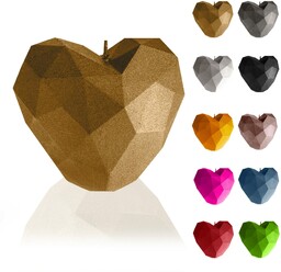 Candellana Heart Low-Poly - Świeca na walentynki -