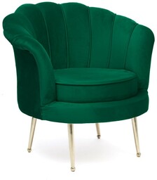 Fotel muszelka zielony Glamour ELIF Welur #20