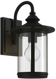 Lindby - Zayn Ścienna Lampa Ogrodowa Black/Clear