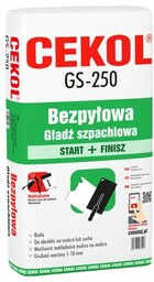 Gładź szpachlowa GS-250 20 kg CEKOL