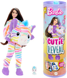 Barbie Lalka, z pluszowym kostiumem (Zebra)