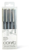 COPIC Multiliner Cienkopis 0.5,0.3,0.1,0.05Cgrey