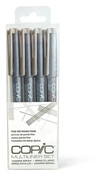 COPIC Multiliner Cienkopis 0.5,0.3,0.1,0.05Wgrey