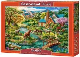 Castorland PUZZLE 2000 IDYLLIC HOUSE WITH HORSES CASTOR