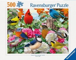 Ravensburger PUZZLE 2D 500 PTAKI OGRODOWE