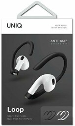 UNIQ nakładki Loop Sports Ear Hooks AirPods biały-czarny/white-black