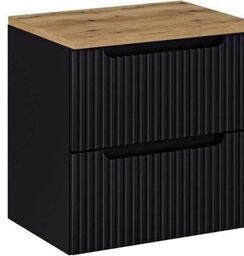 COMAD Szafka podumywalkowa NOVA BLACK z blatem OAK