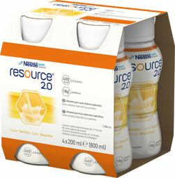 Resource 2.0 Smak Waniliowy 4x200 ml