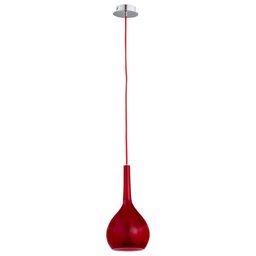 Lampa wisząca kropla zwis VETRO czerwona śr. 16,5cm